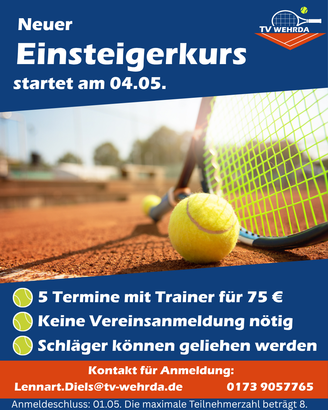 Neuer Einsteigerkurs startet am 04.05.